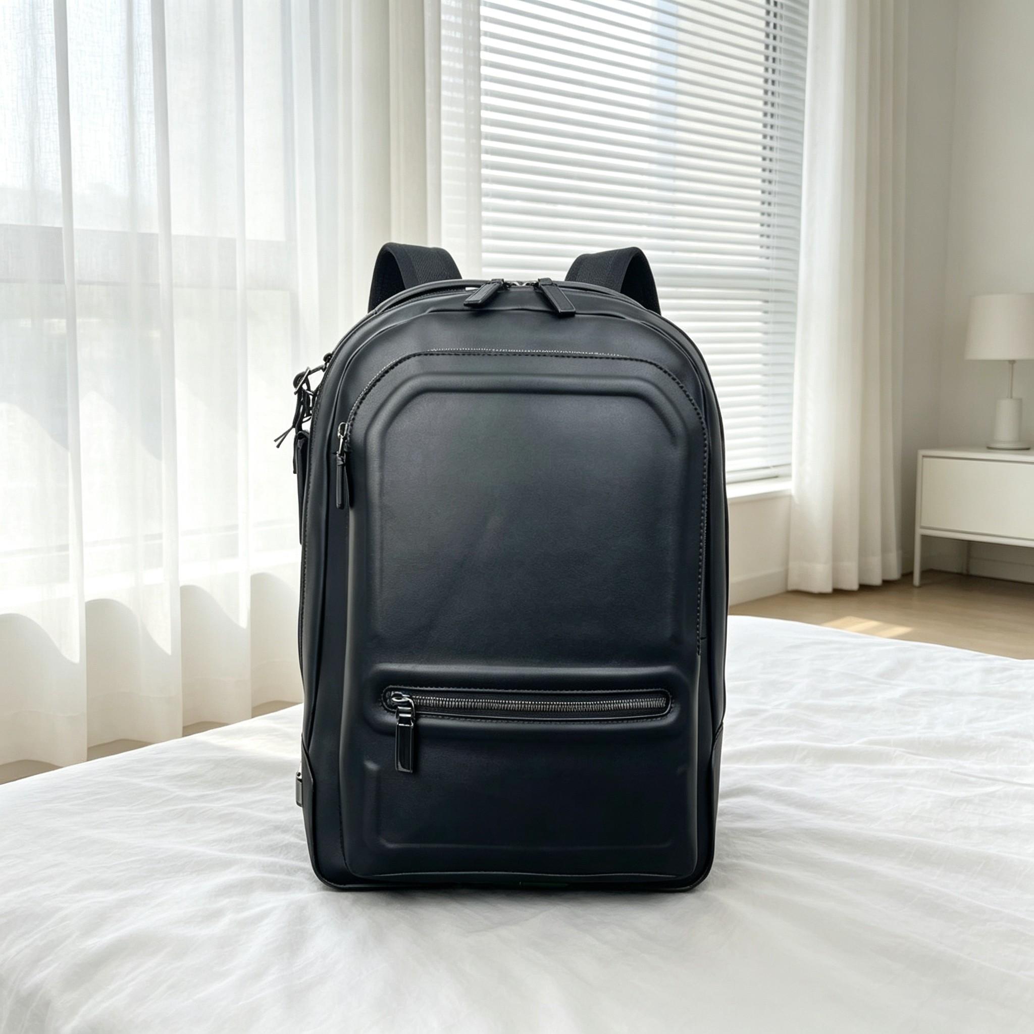 Leather Work Rucksack Mens - Business Commuter Backpack for Men, Large