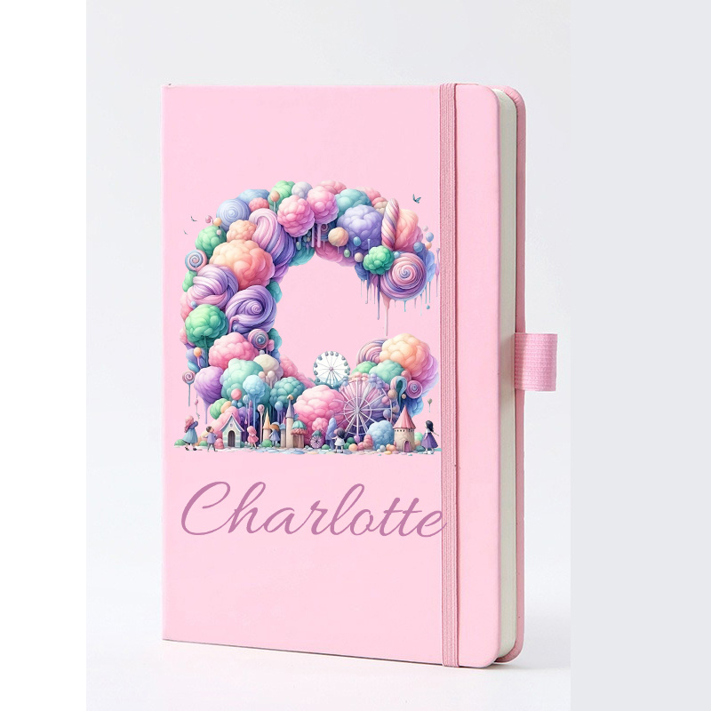 Leather Work Diary Covers - Personalized Name Faux Leather Notebook with
