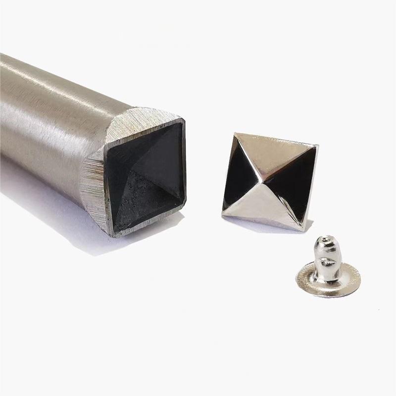 Rivet Setter Tool - 8-15mm Metal Pyramid Cap Rivets Square