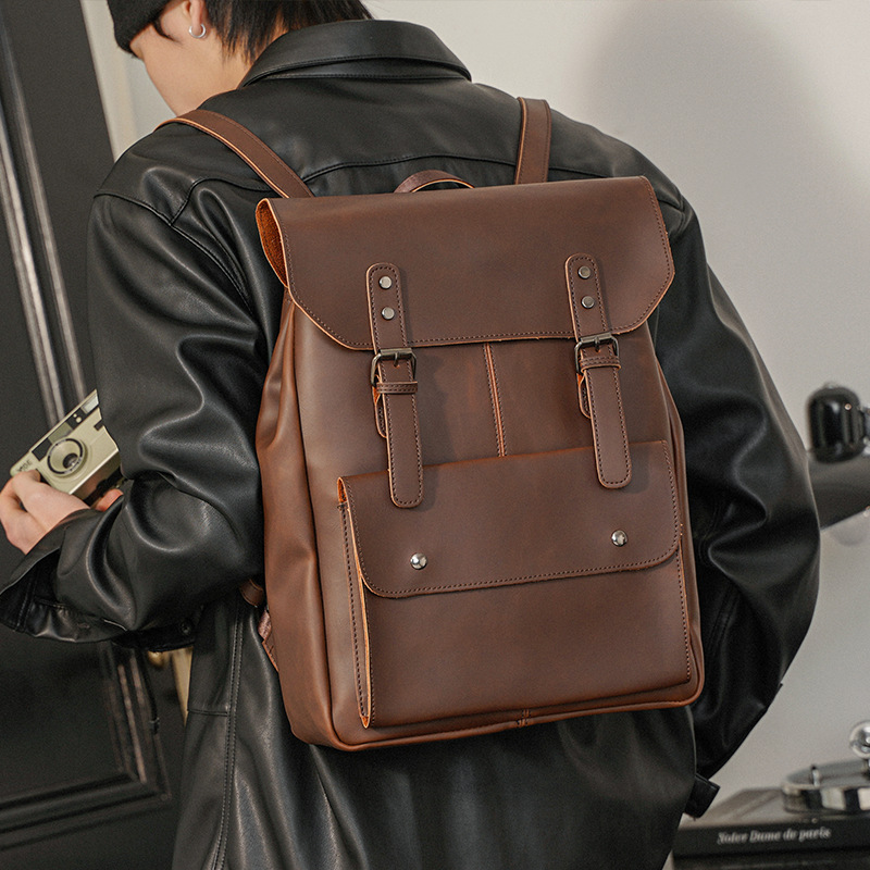 Vintage Men's Leather Backpack - Leather Work Rucksack Mens review and price