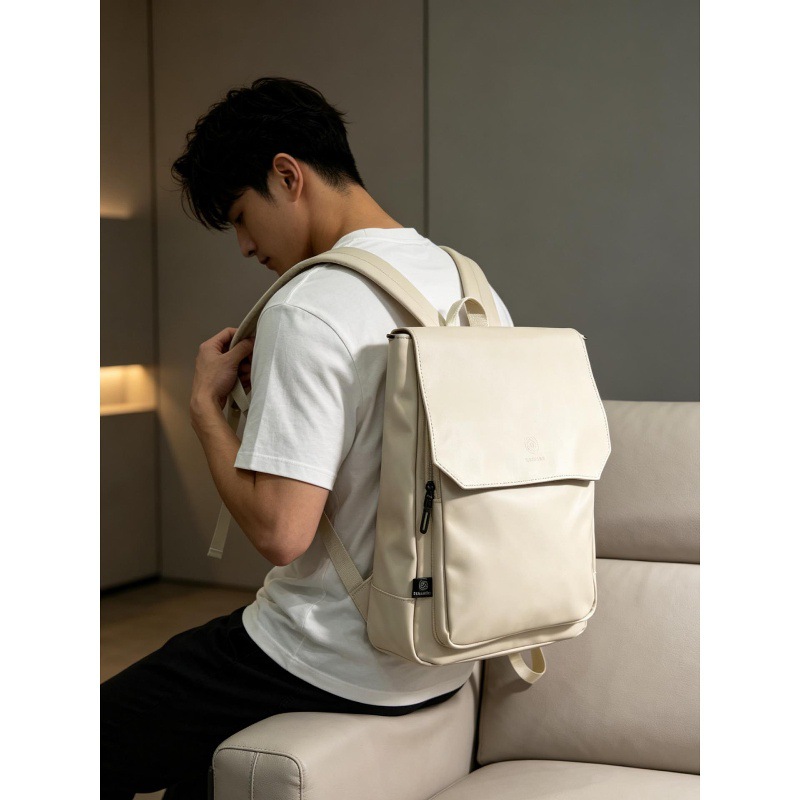 High Quality Flap PU Leather L - Leather Work Rucksack Mens review and price