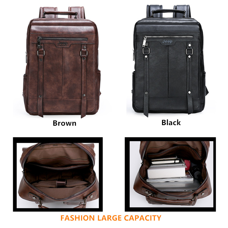 Jeep Buluo Men's Leather Backp - Leather Work Rucksack Mens review and price