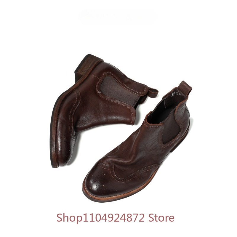 Vintage Brogue Chelsea Boots M - Leatherwork Designs review and price