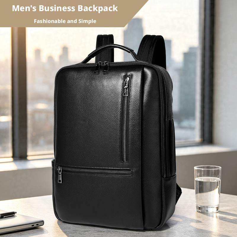 Black Genuine Leather Laptop B - Leather Work Rucksack Mens review and price
