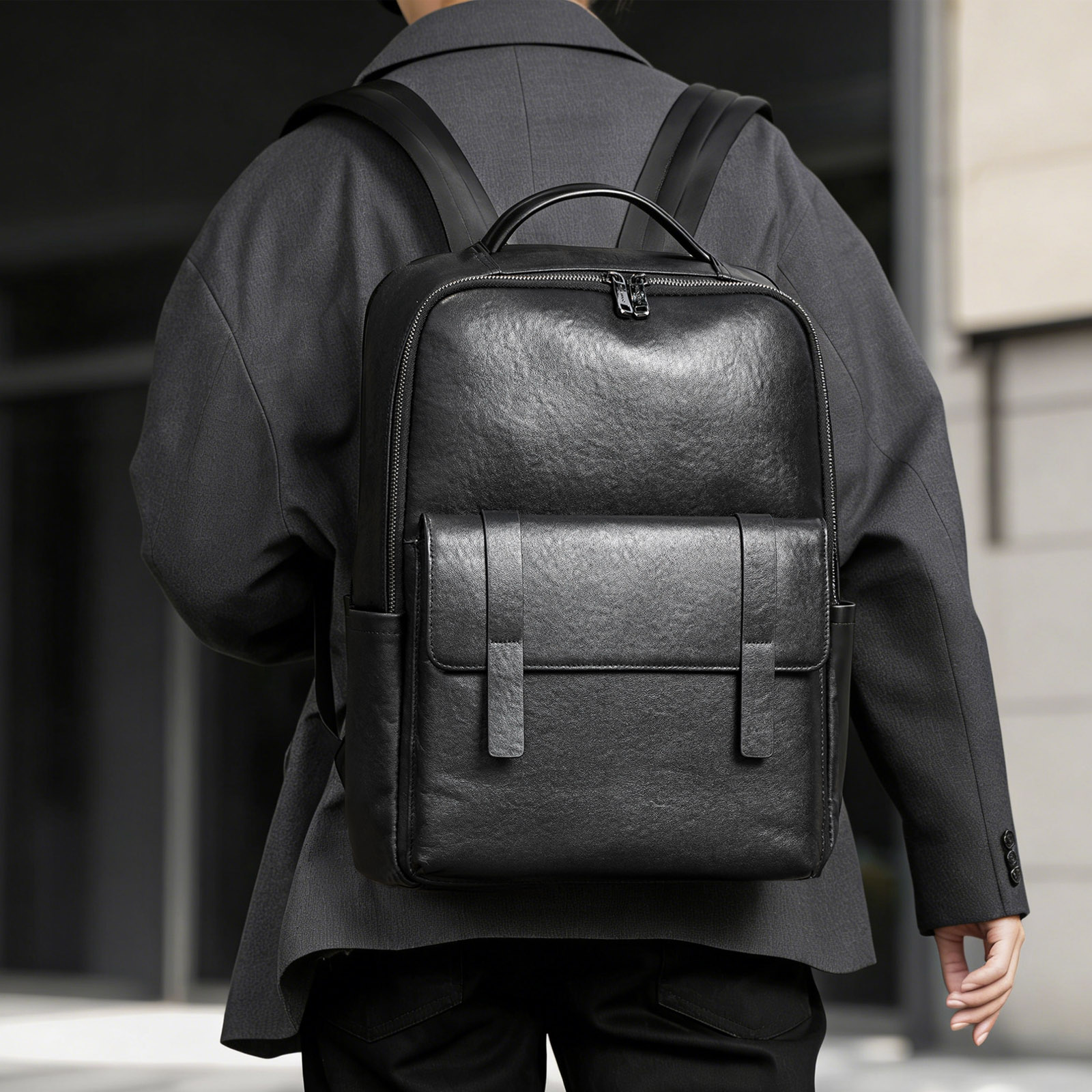 Stylish Genuine Leather Backpa - Leather Work Rucksack Mens review and price