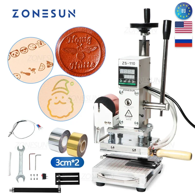 ZONESUN ZS110 Hot Foil Stampin - Leatherwork Hand Press review and price