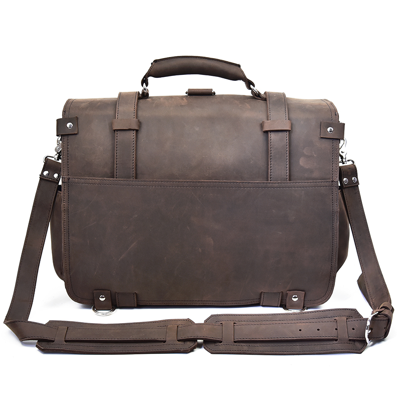 Men Thick Crazy Horse Leather  - Leather Work Rucksack Mens review and price