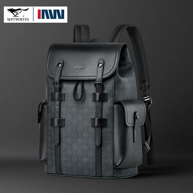 Septwolves High Quality Busine - Leather Work Rucksack Mens review and price